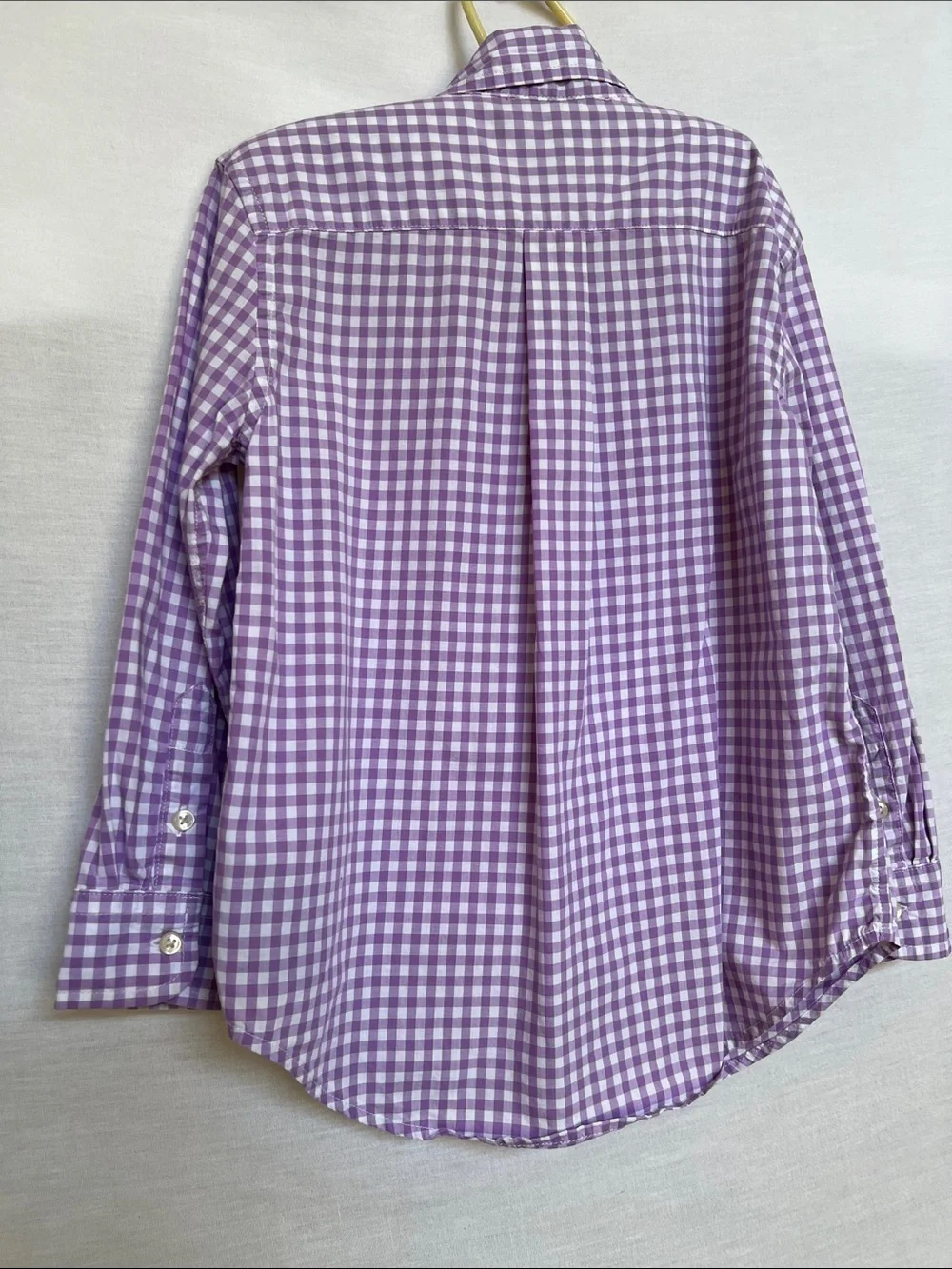 Ralph Lauren Kids Lavender and White Gingham Button-Down Shirt
